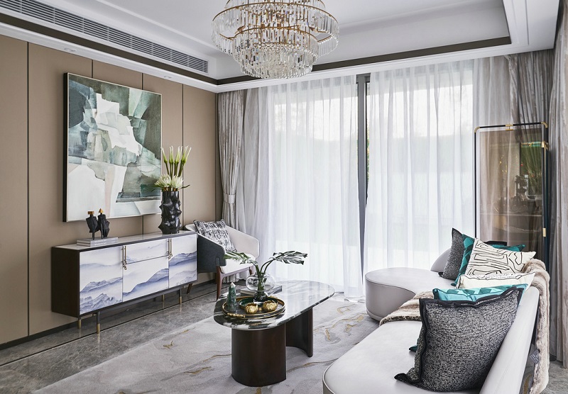 現(xiàn)代輕奢客廳裝修效果圖