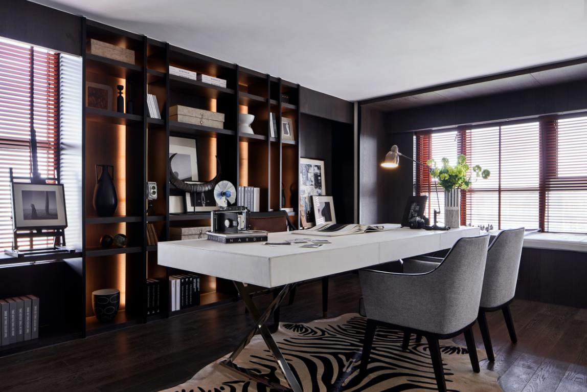 現(xiàn)代簡(jiǎn)約書(shū)房裝修效果圖