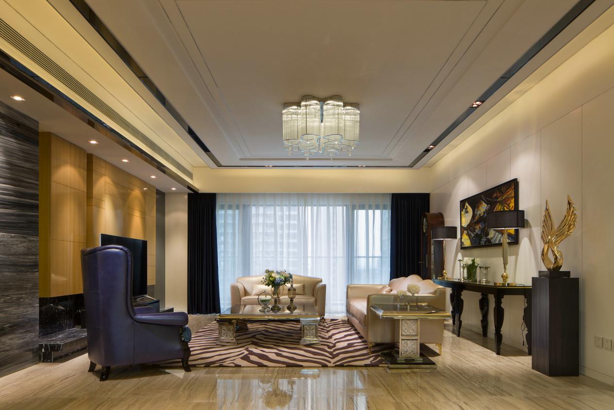 現(xiàn)代輕奢客廳裝修效果圖