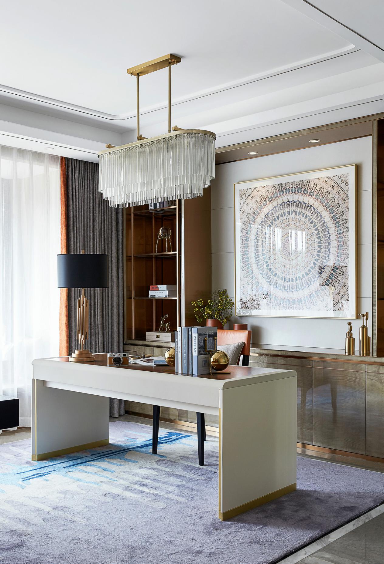 輕奢風(fēng)格書(shū)房裝修效果圖