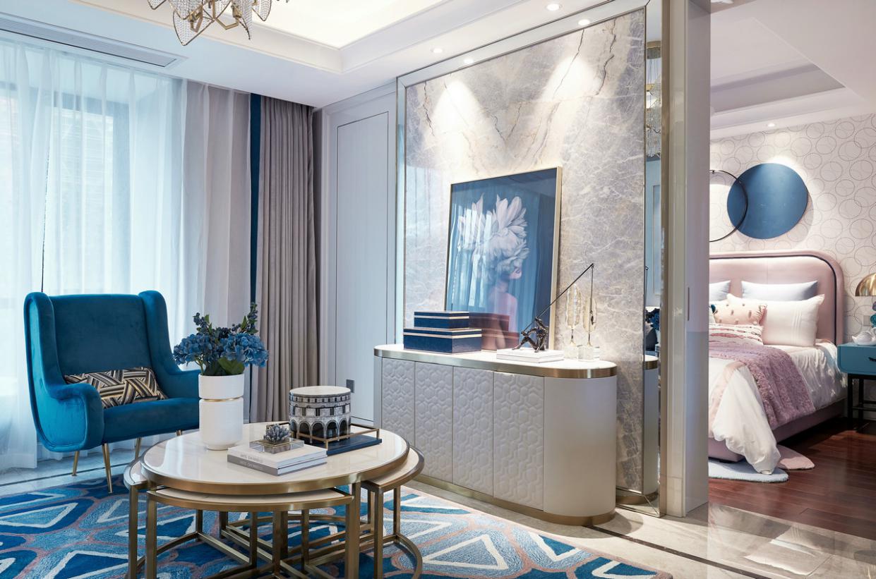 輕奢風(fēng)格客廳裝修效果圖