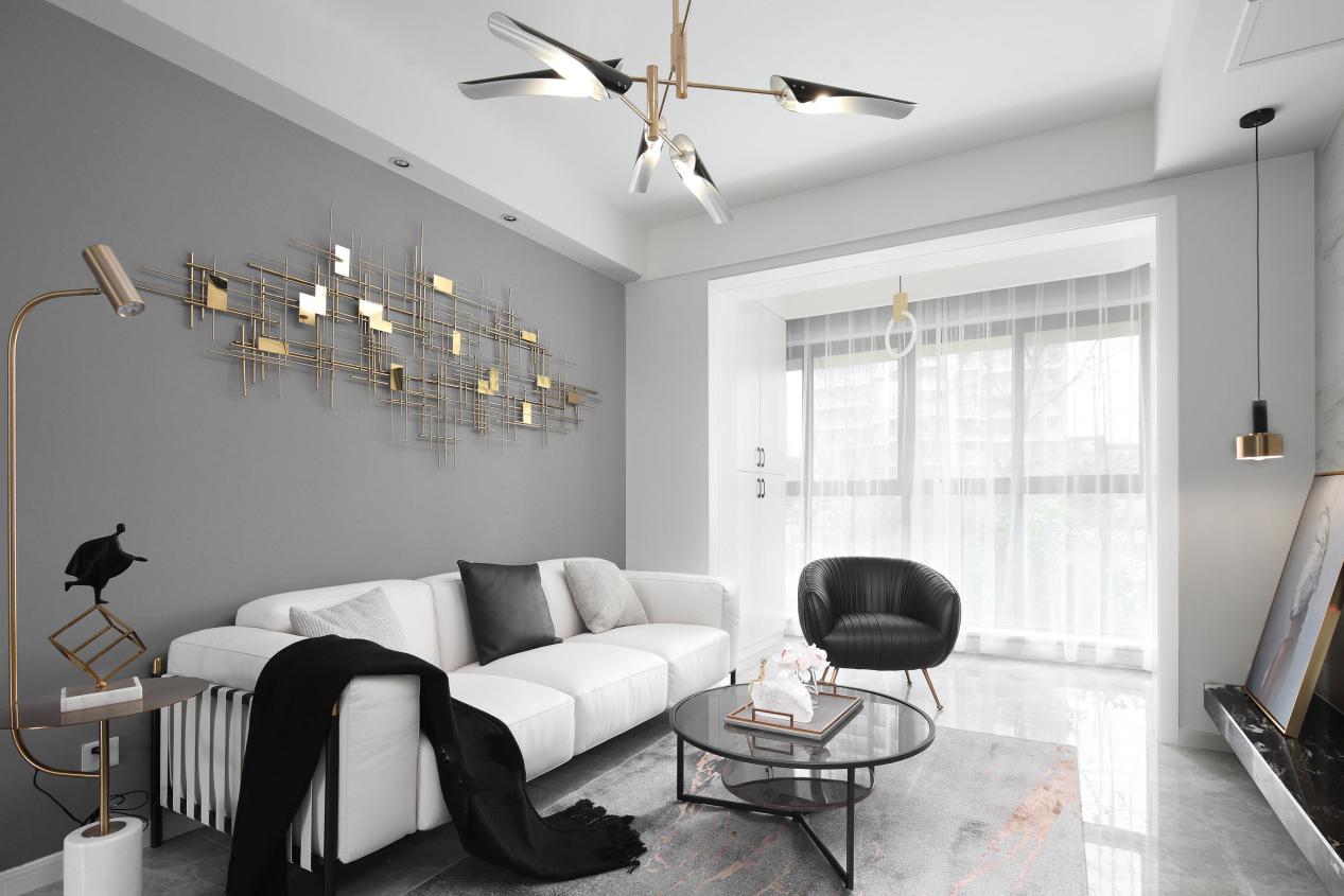 現(xiàn)代輕奢客廳裝修效果圖