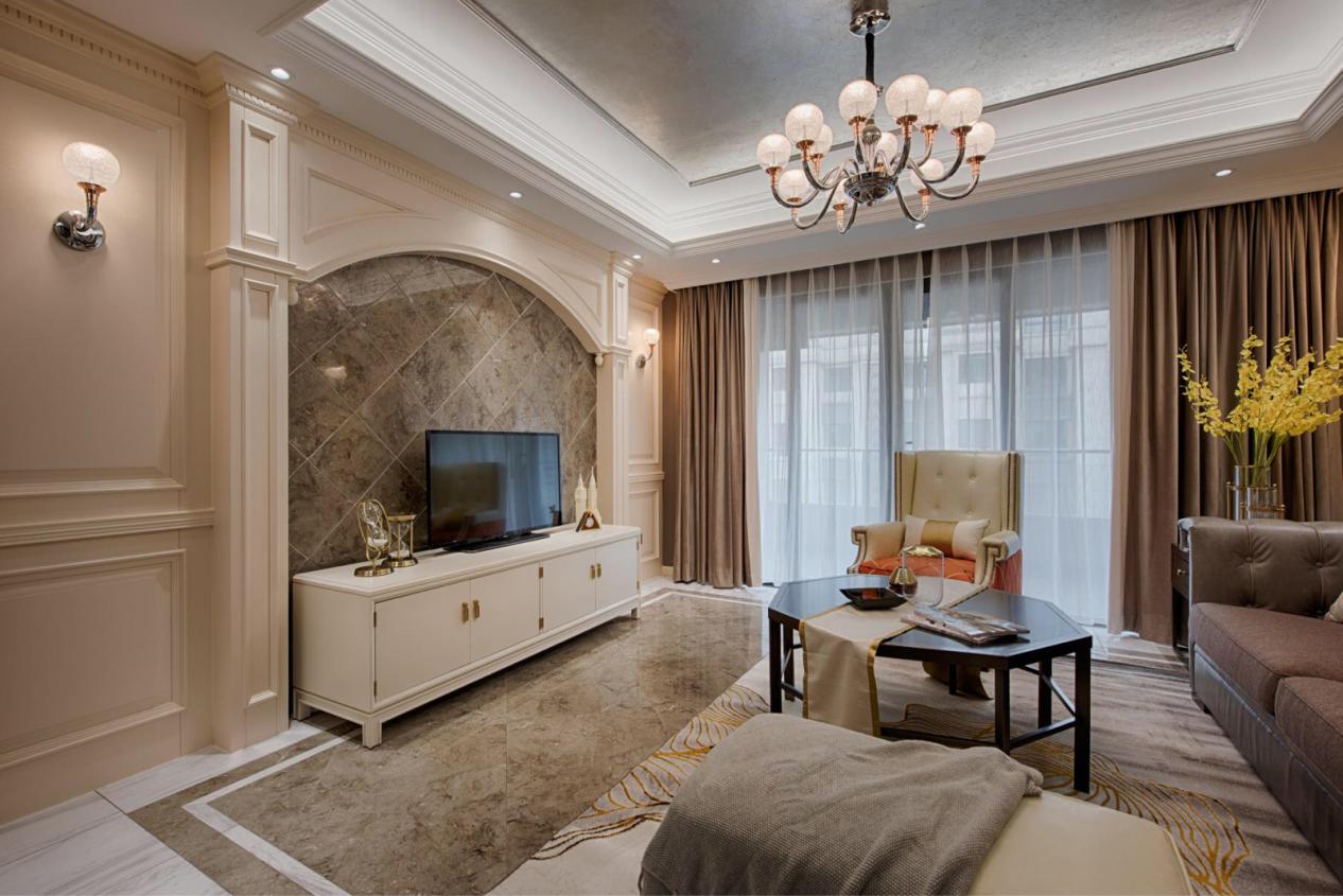 美式風(fēng)格客廳裝修案例效果圖